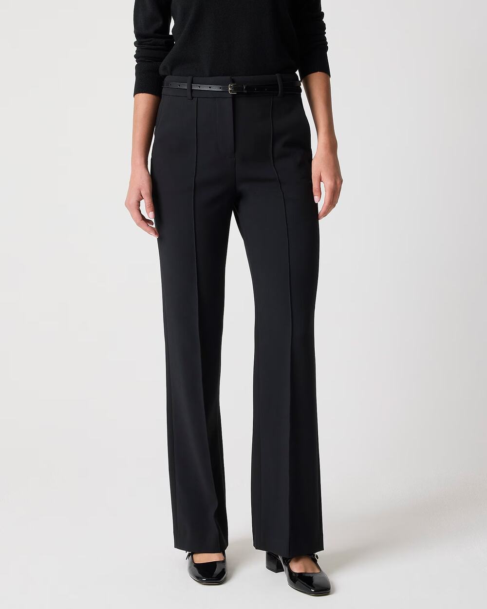 NWT J.Crew Factory Tall Refined Pintuck Dress Trouser Pant Black Size 8 Tall
